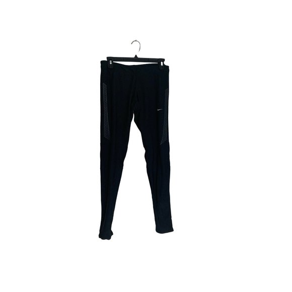 Nike Dri Fit Womens Size M Tech 2 Black Reflective Running Leggings Pants Athlet - Picture 1 of 5